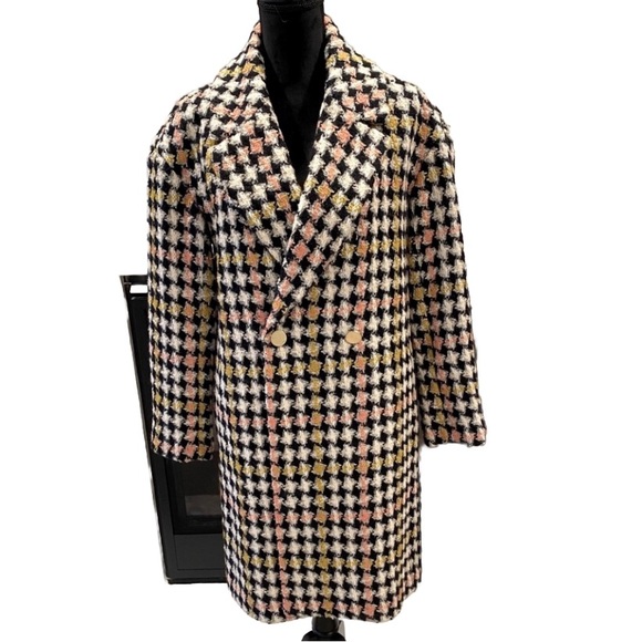 J.CREW COLLECTION LUREX TWEED OVERSIZED COAT PEACH BLACK J8515 SIZE 8~NWT $398 - Picture 5 of 5